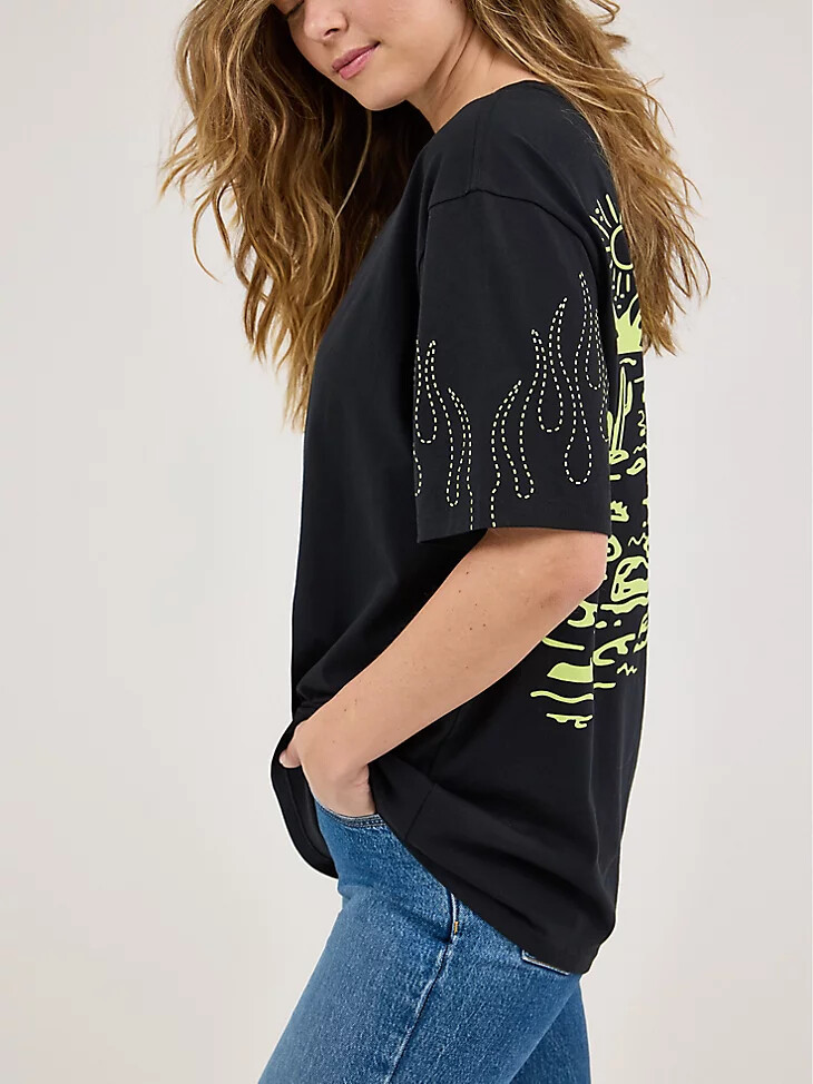 wrangler x happy socks the bronc t-shirt schwarz