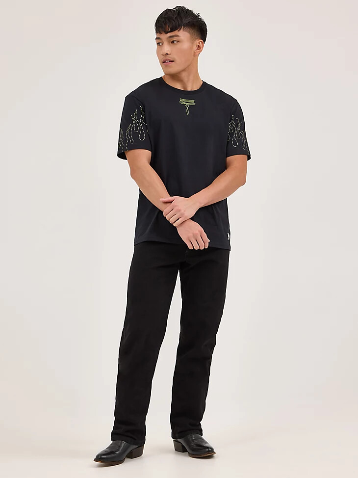wrangler x happy socks the bronc t-shirt schwarz