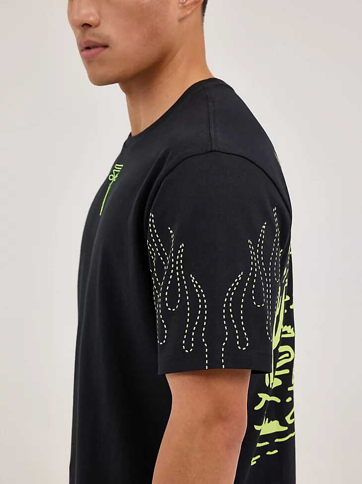 wrangler x happy socks the bronc t-shirt schwarz
