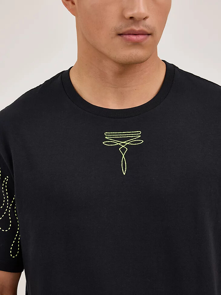 wrangler x happy socks the bronc t-shirt schwarz