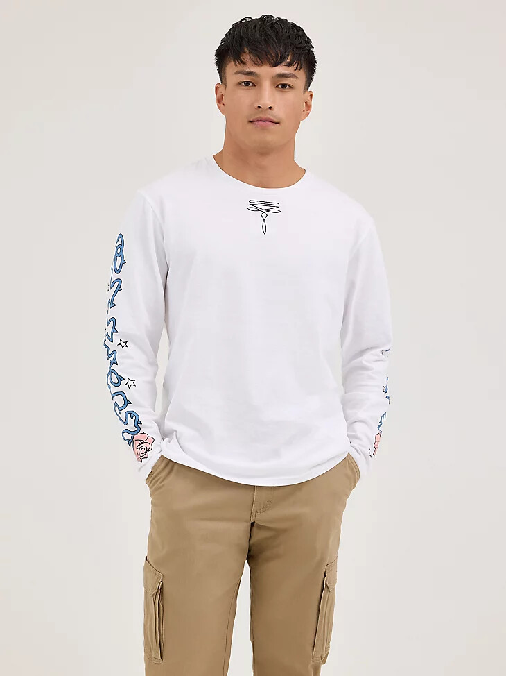 wrangler x happy socks desert rose t-shirt weiß