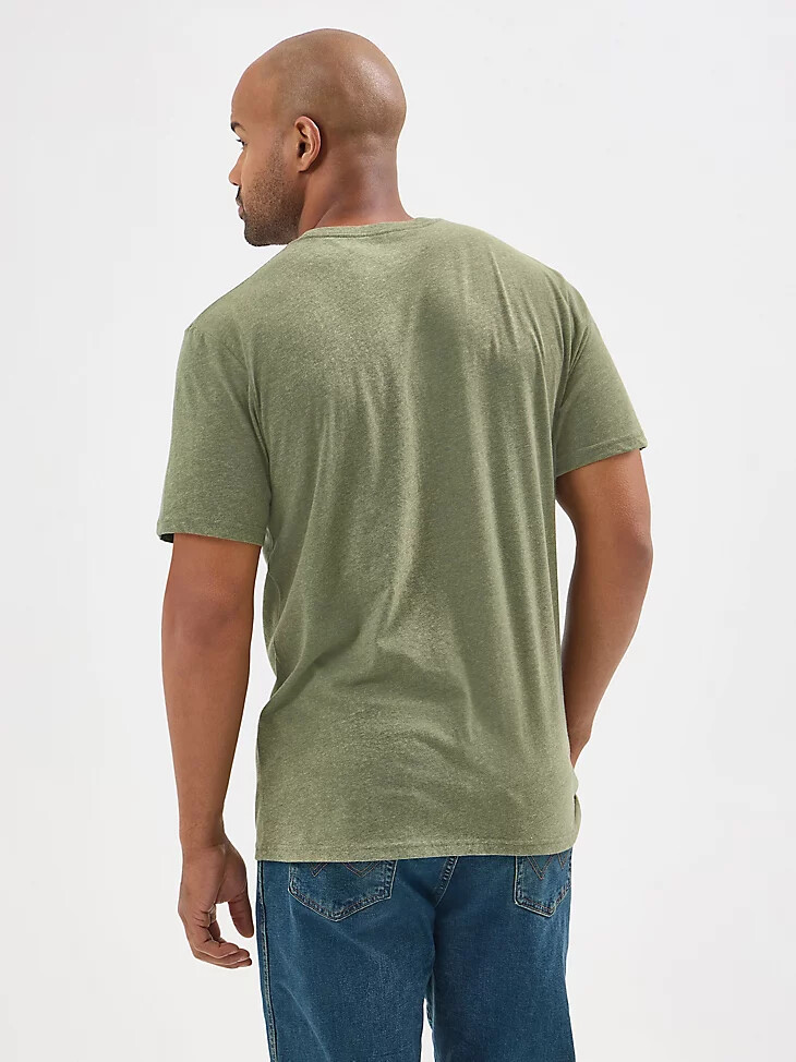 herren-t-shirt mit reitermotiv salbeigrün