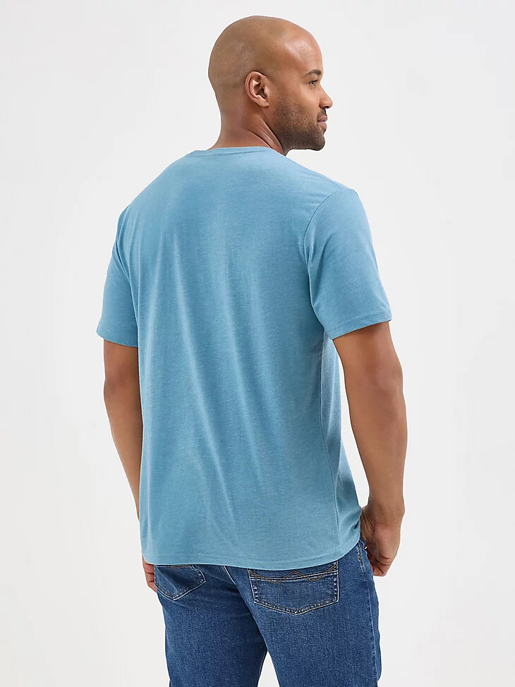 herren-t-shirt mit stier- und schlangenmotiv provinzblau