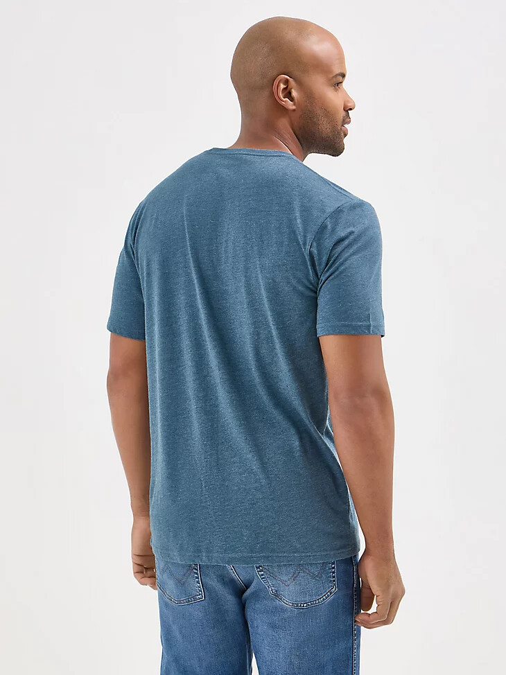 herren-t-shirt „experience the west mit grafik mitternachtsblau