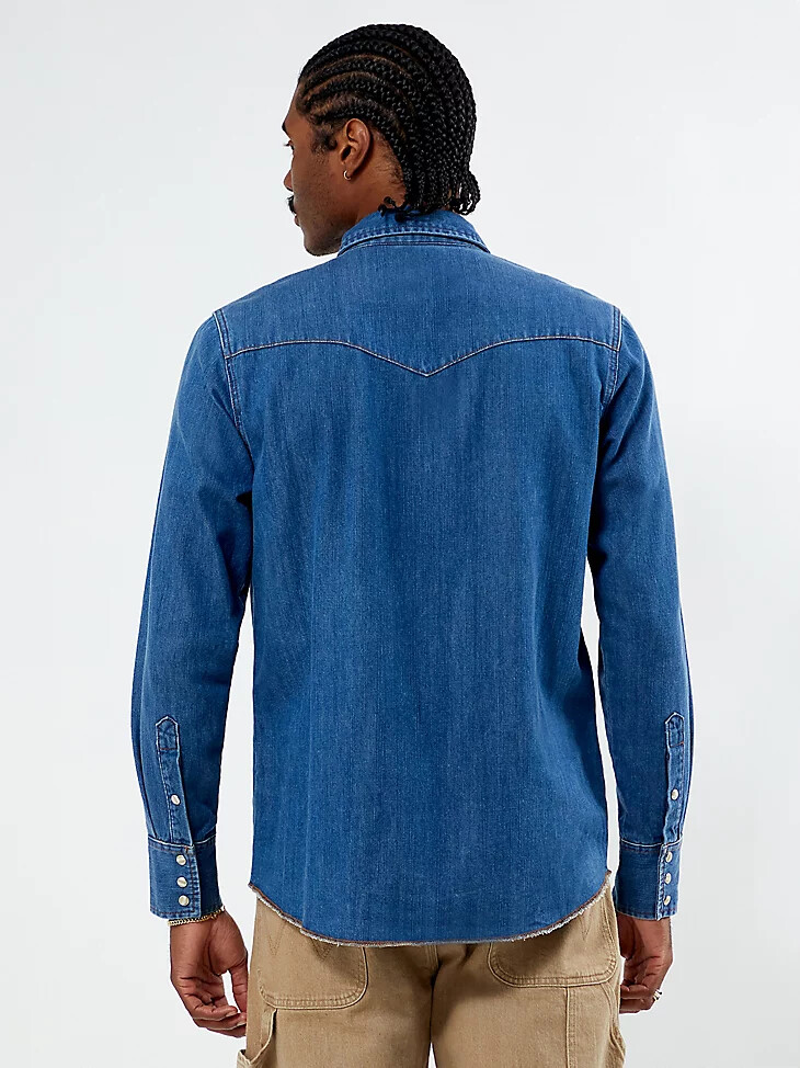 wrangler x pacsun herren-jeanshemd „cowboy wash