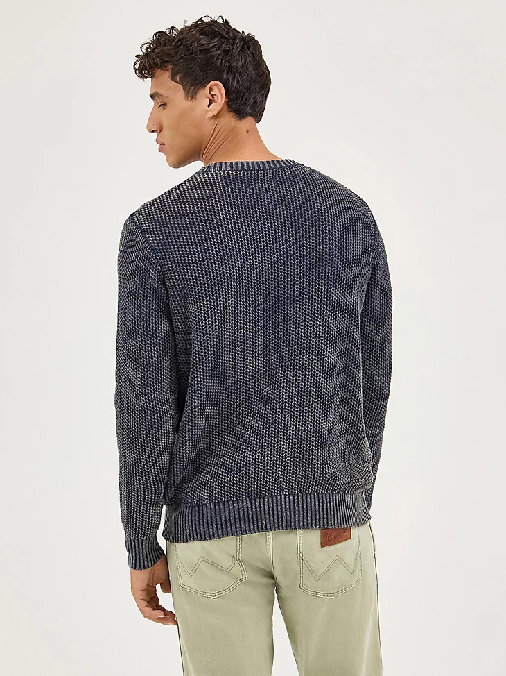 herren-pullover mit rundhalsausschnitt marineblau