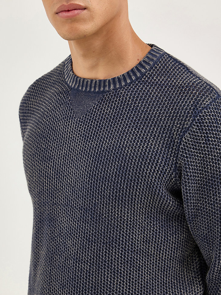 herren-pullover mit rundhalsausschnitt marineblau