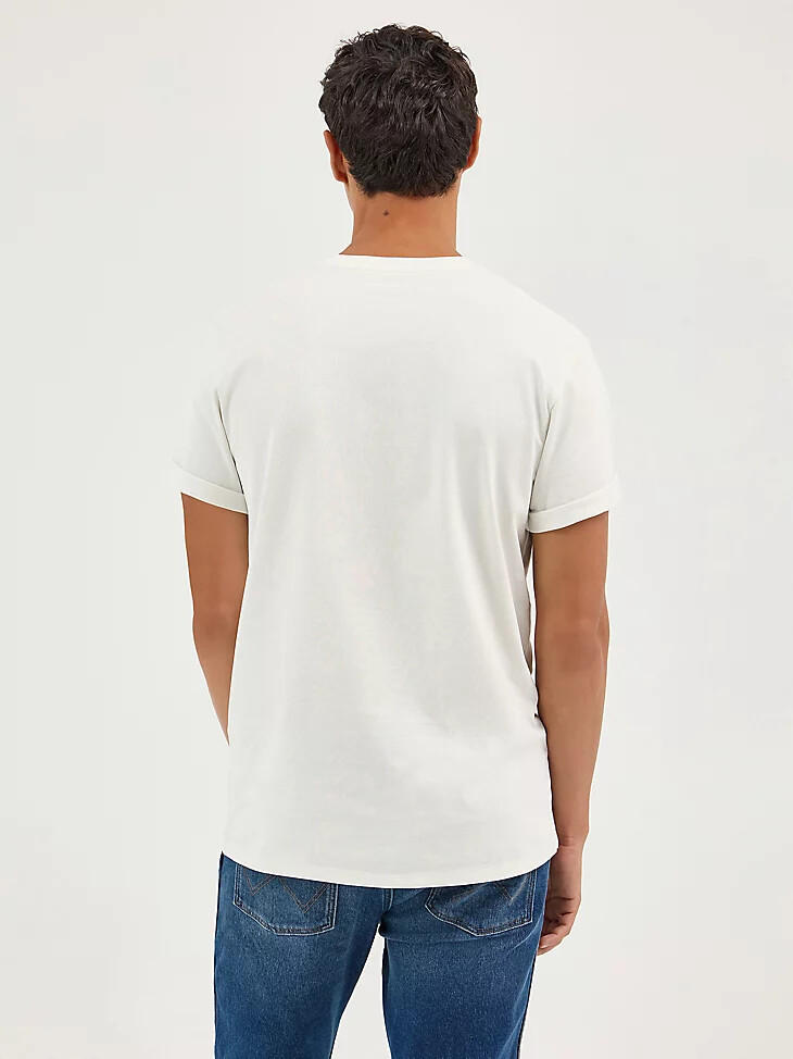 herren-t-shirt „howdy mit grafikprint vintage weiß