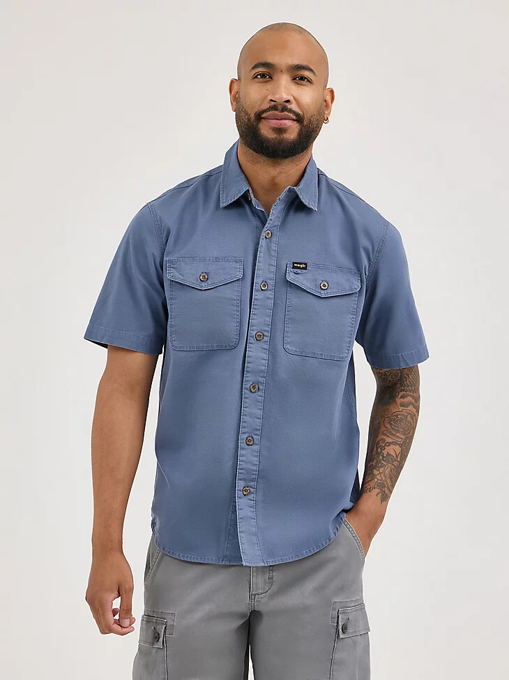 herren-ripstop-hemd vintage indigo
