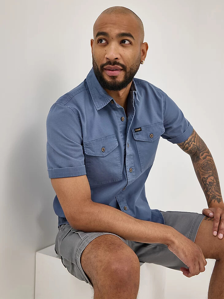 herren-ripstop-hemd vintage indigo