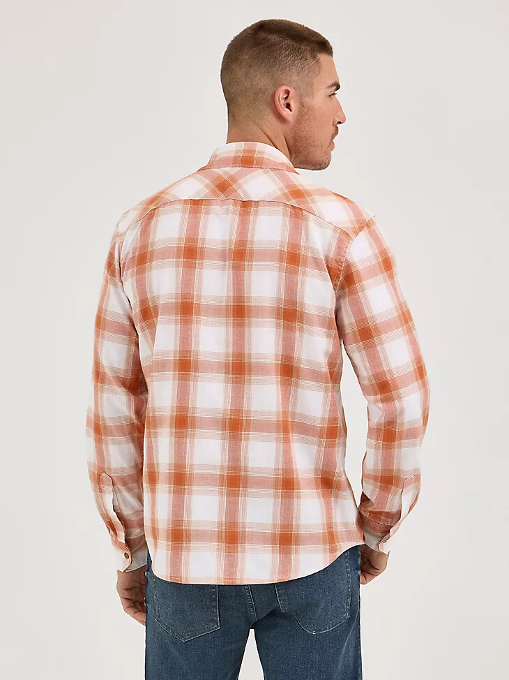 herren kariertes hemd aus gebrochenem twill haselnuss