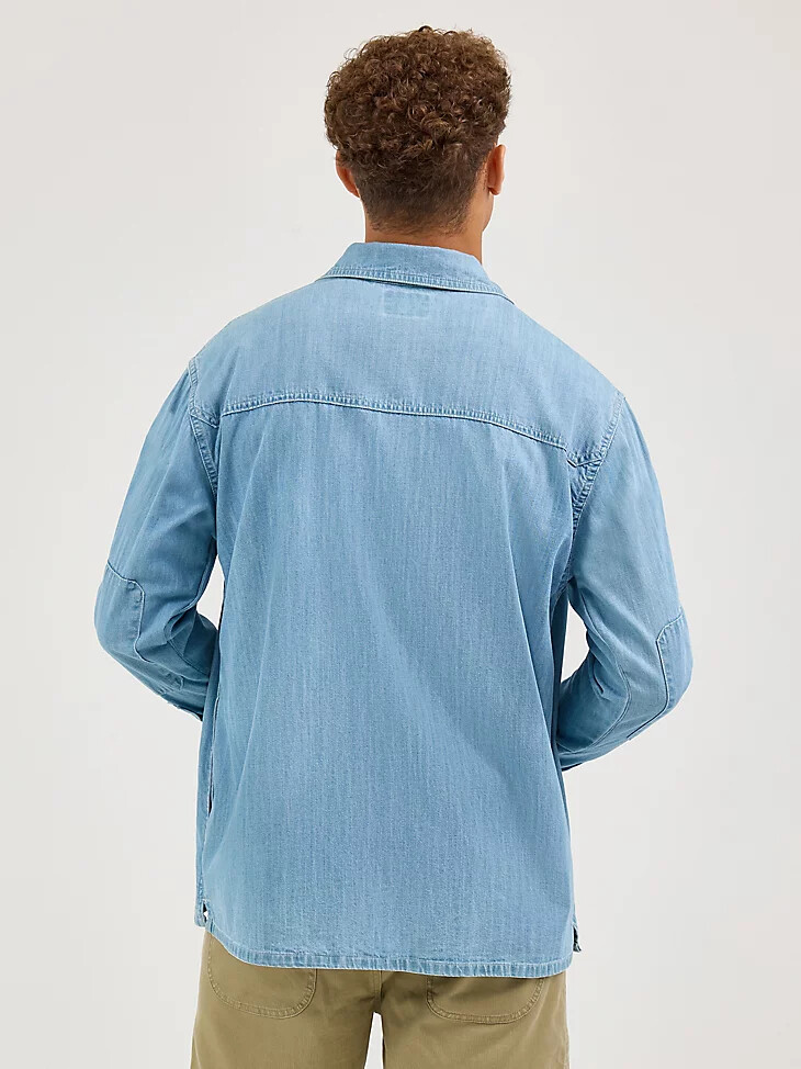 herren utility overshirt helle waschung