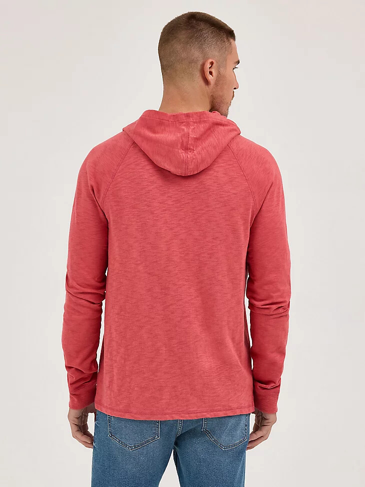 leichter herren-kapuzenpullover kardinalrot