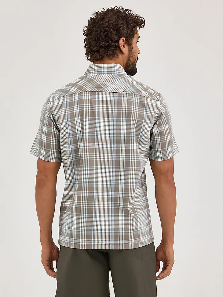 evergreen kurzarm-utility-hemd für herren aster dusty olive