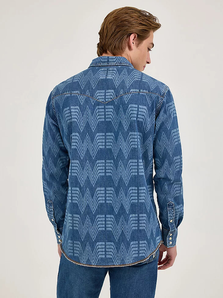wrangler x whataburger western-print-hemd cowboy-waschung