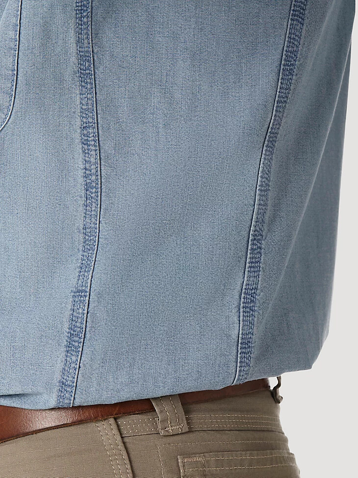 wrangler riggs workwear chambray arbeitshemd hellblau