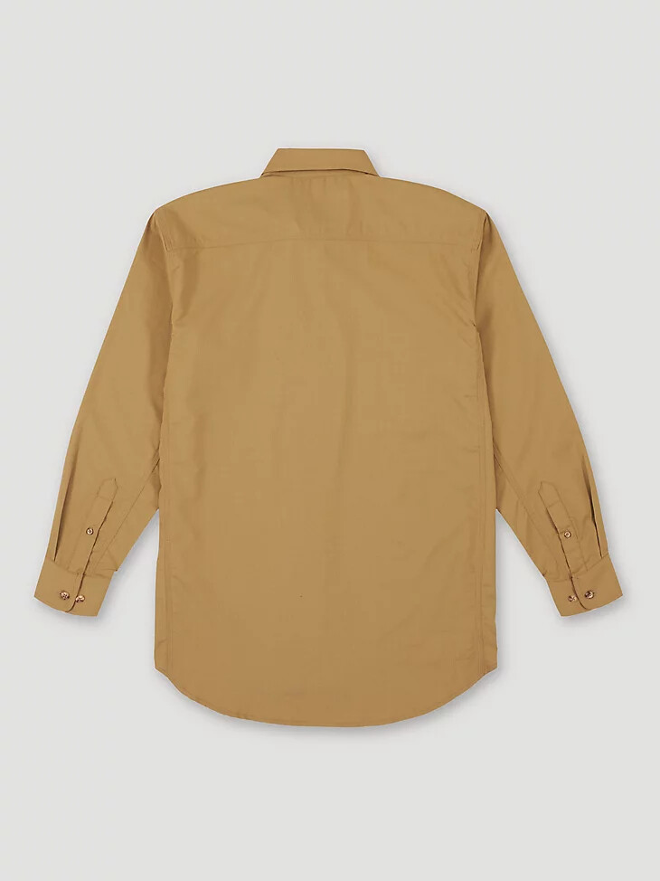 wrangler fr flammhemmendes riggs twill arbeitshemd khaki