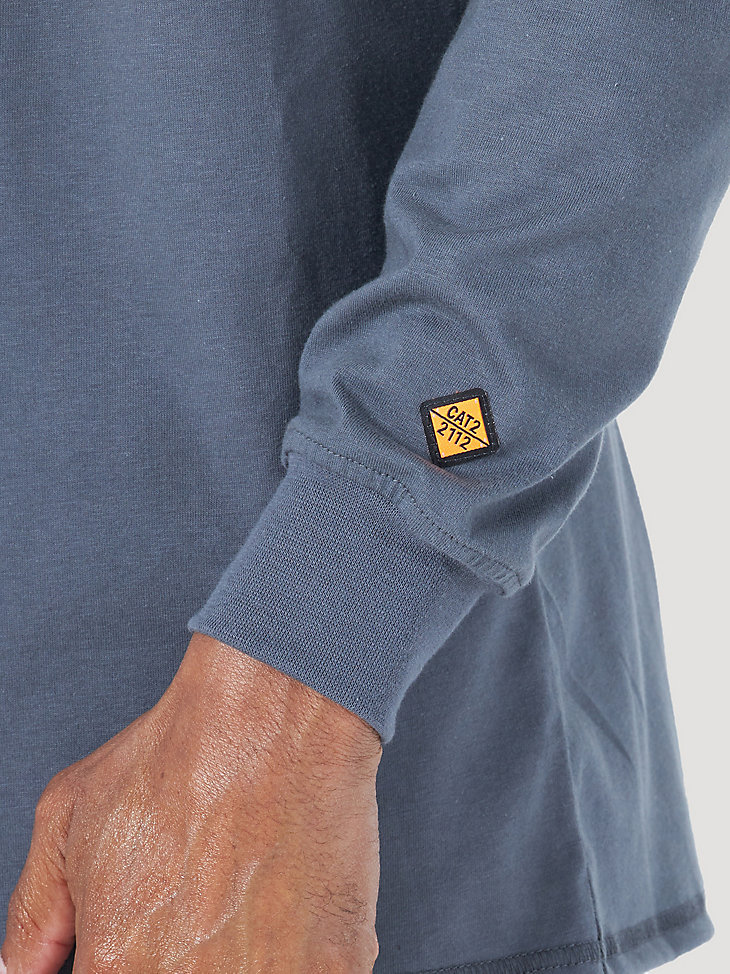 wrangler fr flammenhemmendes langarm-henley-shirt leicht castle rock