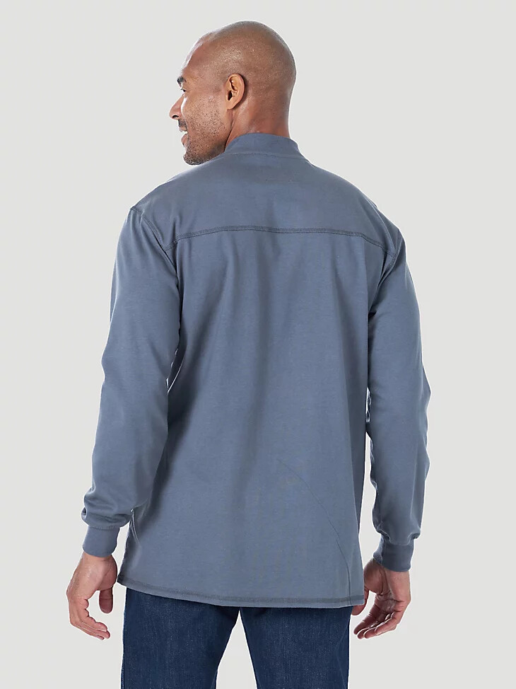 wrangler fr flammenhemmendes langarm-henley-shirt leicht castle rock