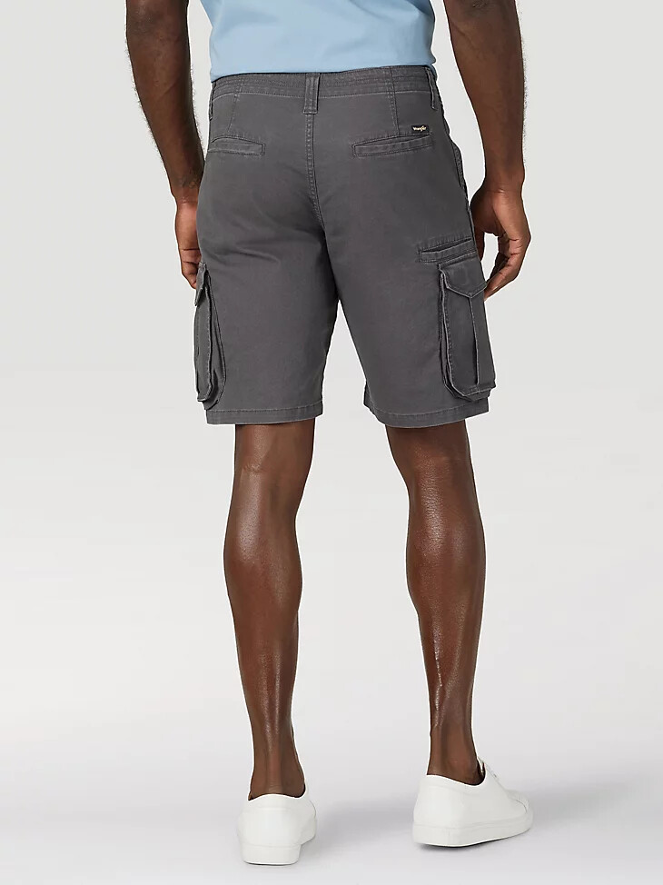 herren stretch-cargo-shorts mit fischgrätmuster asphalt