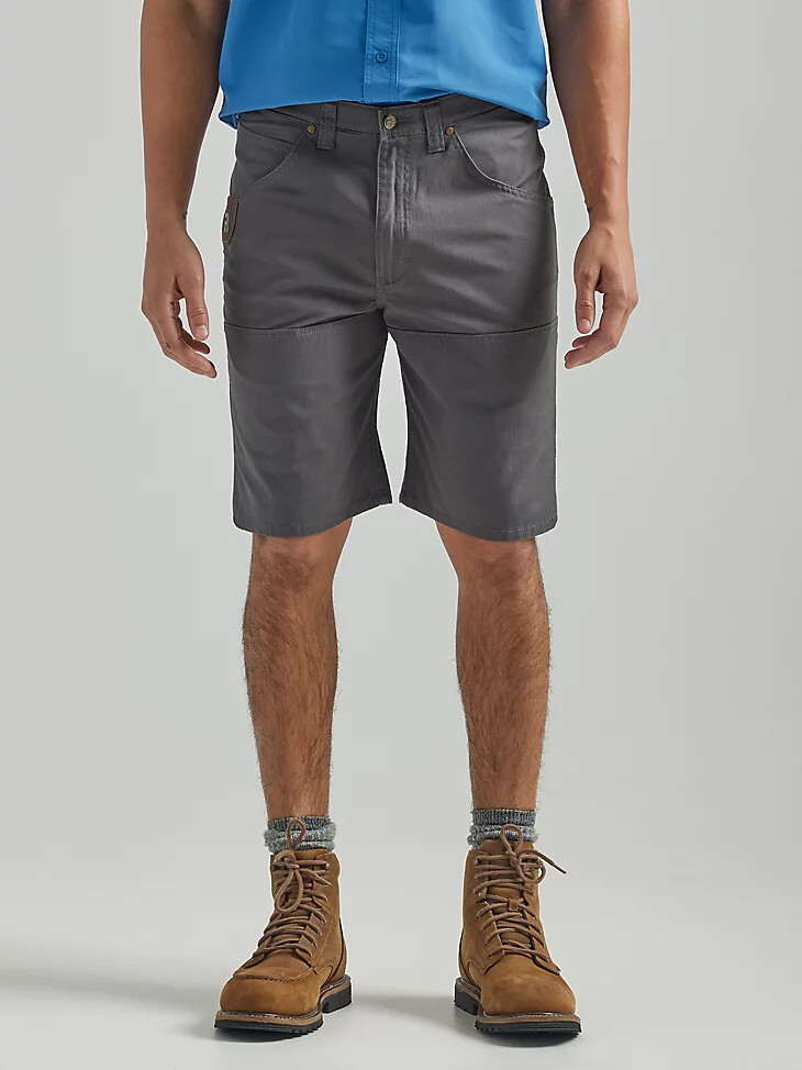 wrangler riggs workwear utility relaxed short grey pinstripe