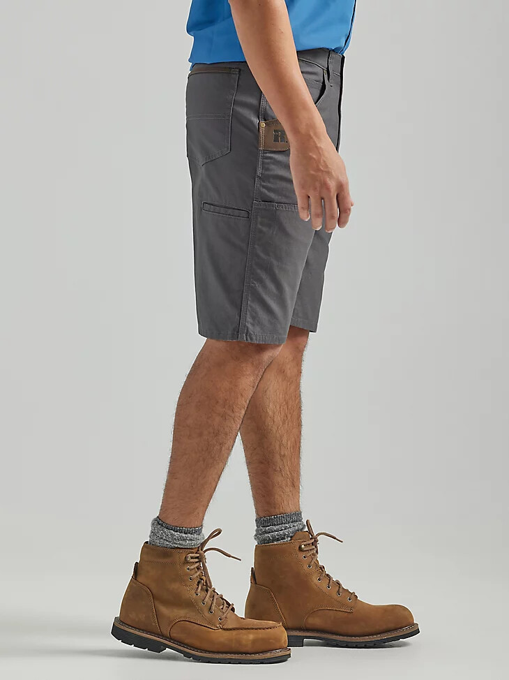 wrangler riggs workwear utility relaxed short grey pinstripe