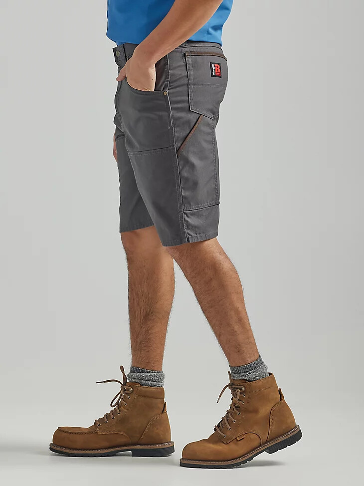 wrangler riggs workwear utility relaxed short grey pinstripe
