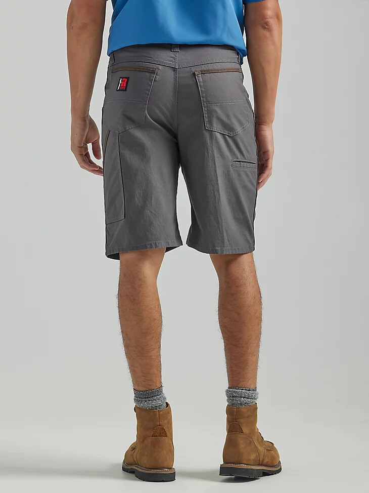 wrangler riggs workwear utility relaxed short grey pinstripe