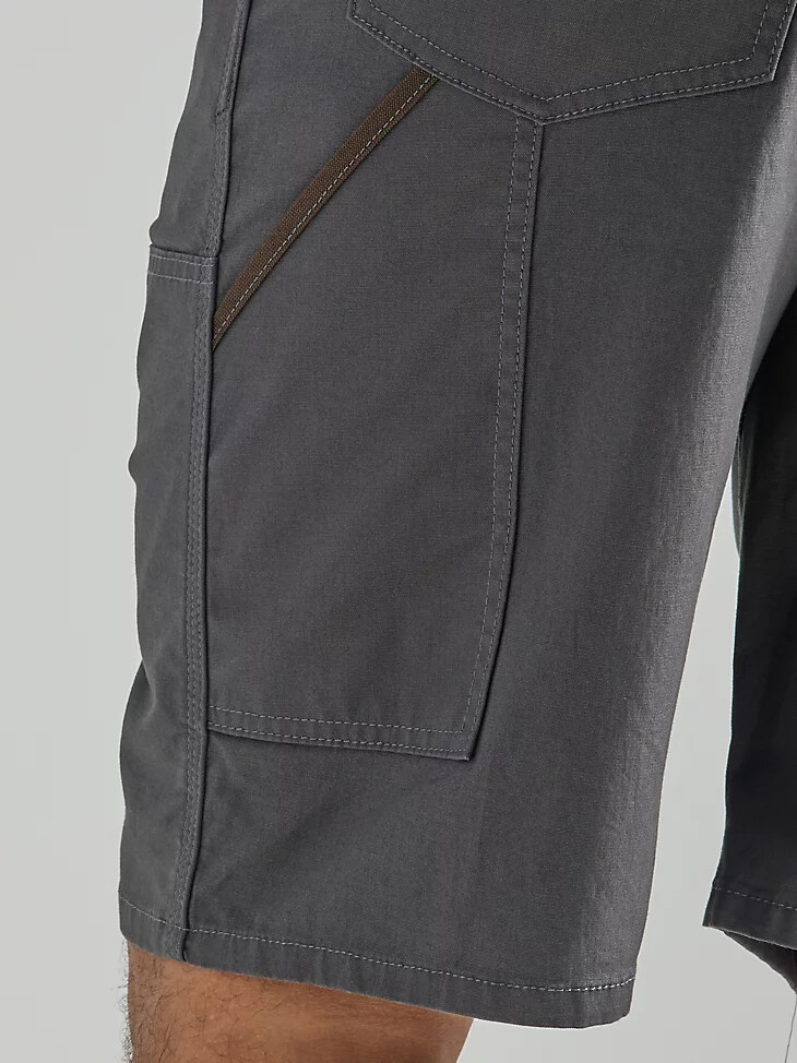 wrangler riggs workwear utility relaxed short grey pinstripe