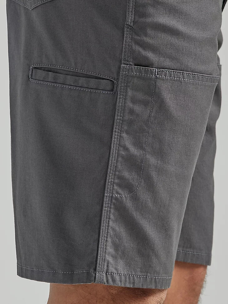 wrangler riggs workwear utility relaxed short grey pinstripe