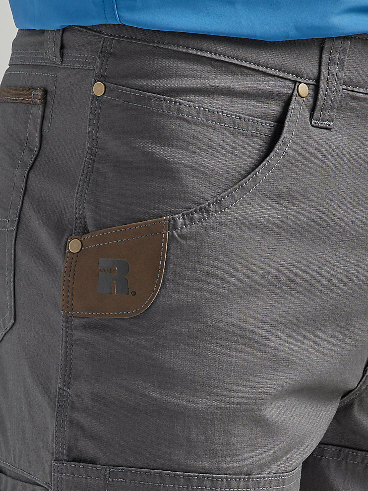 wrangler riggs workwear utility relaxed short grey pinstripe