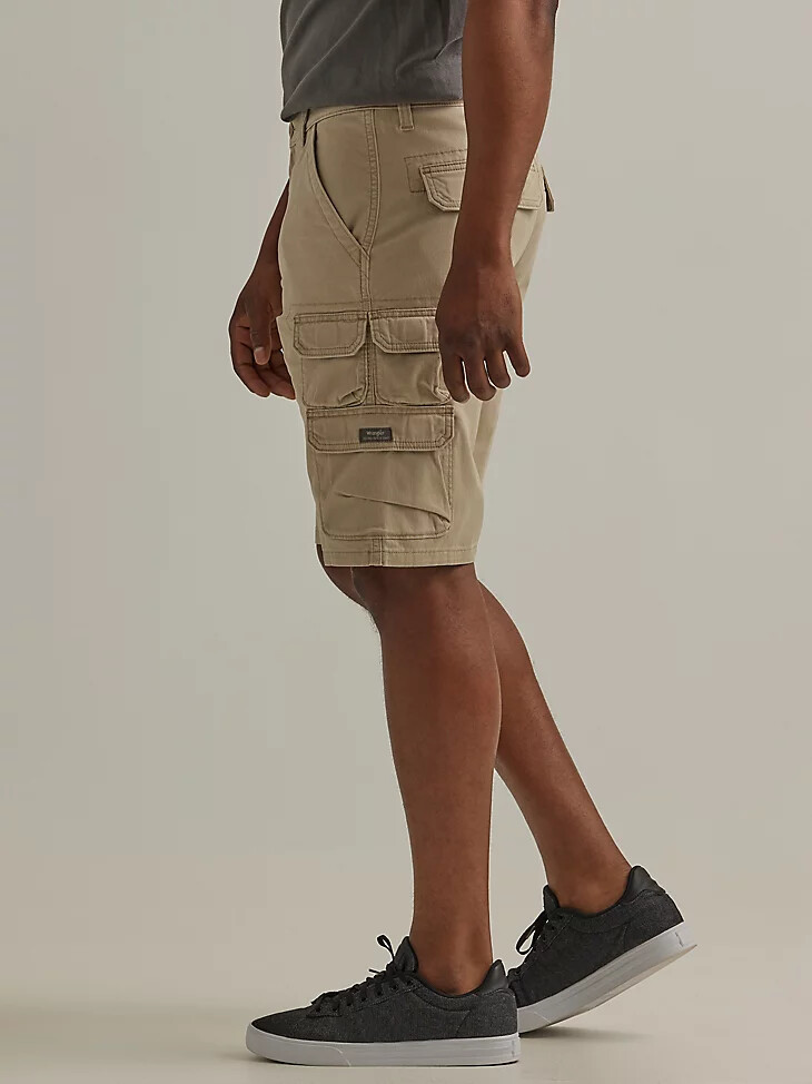 wrangler herren five star premium stacked cargo short twill