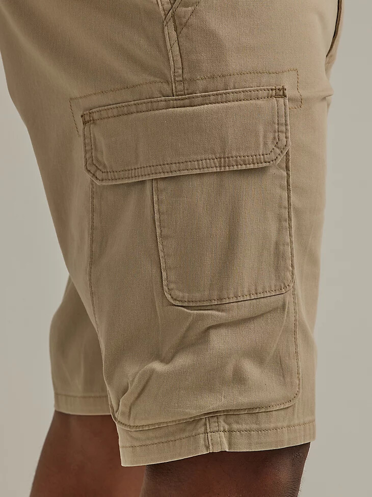 wrangler herren five star premium stacked cargo short twill
