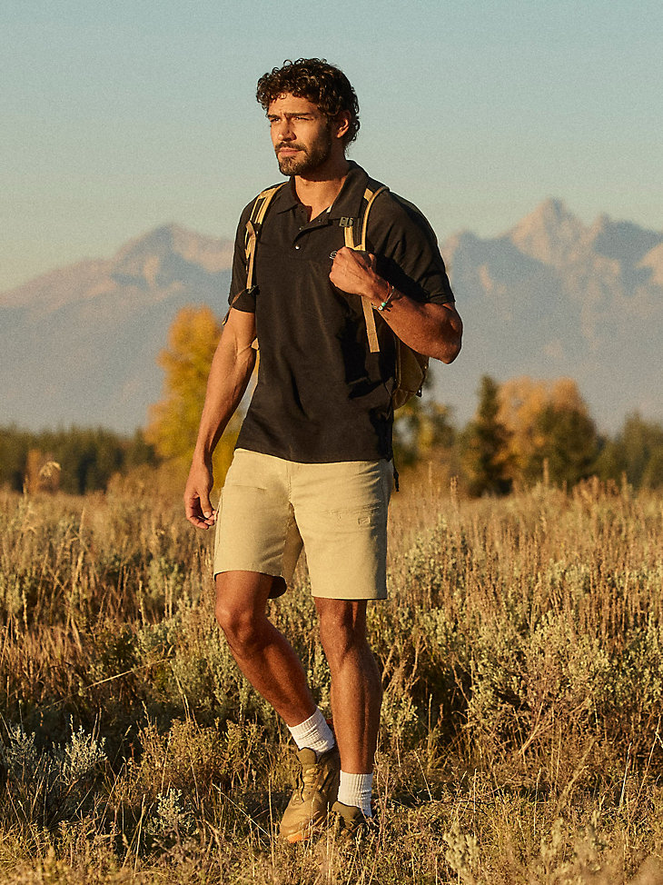 wrangler atg herren harbor short aluminium