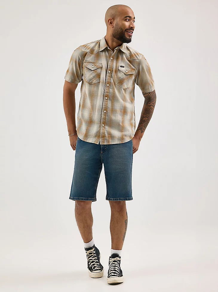 herren free to stretch denim short canyon fade