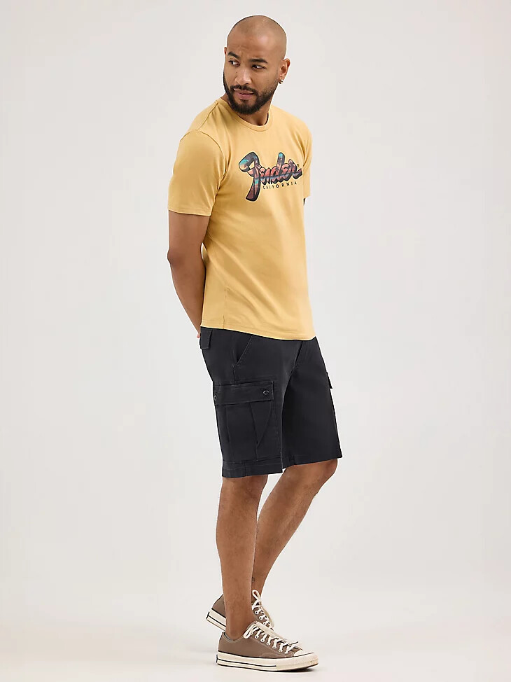 herren stretch ripstop cargo short caviar