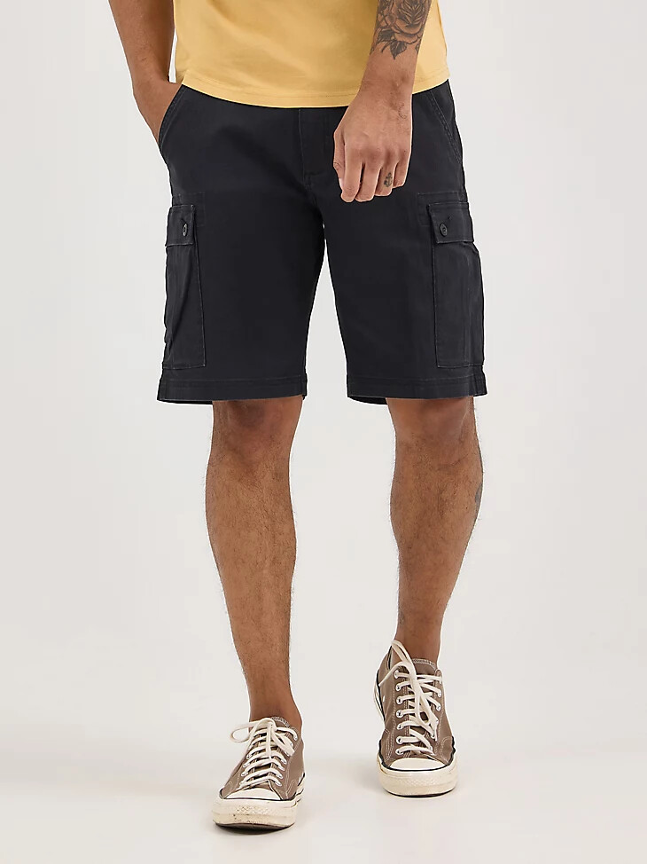 herren stretch ripstop cargo short caviar