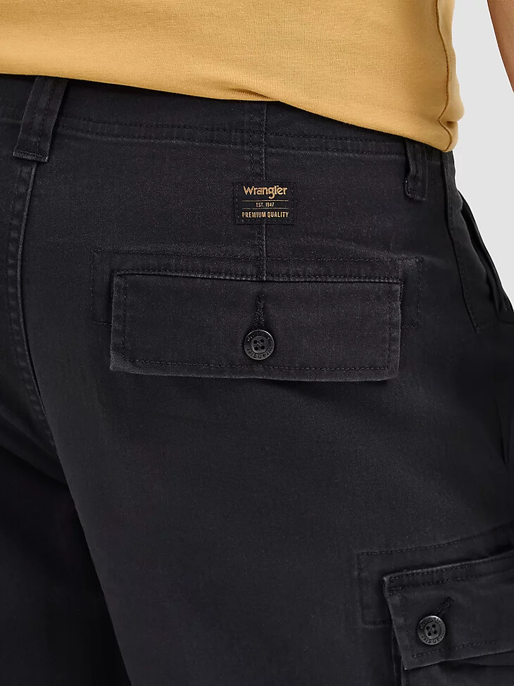 herren stretch ripstop cargo short caviar