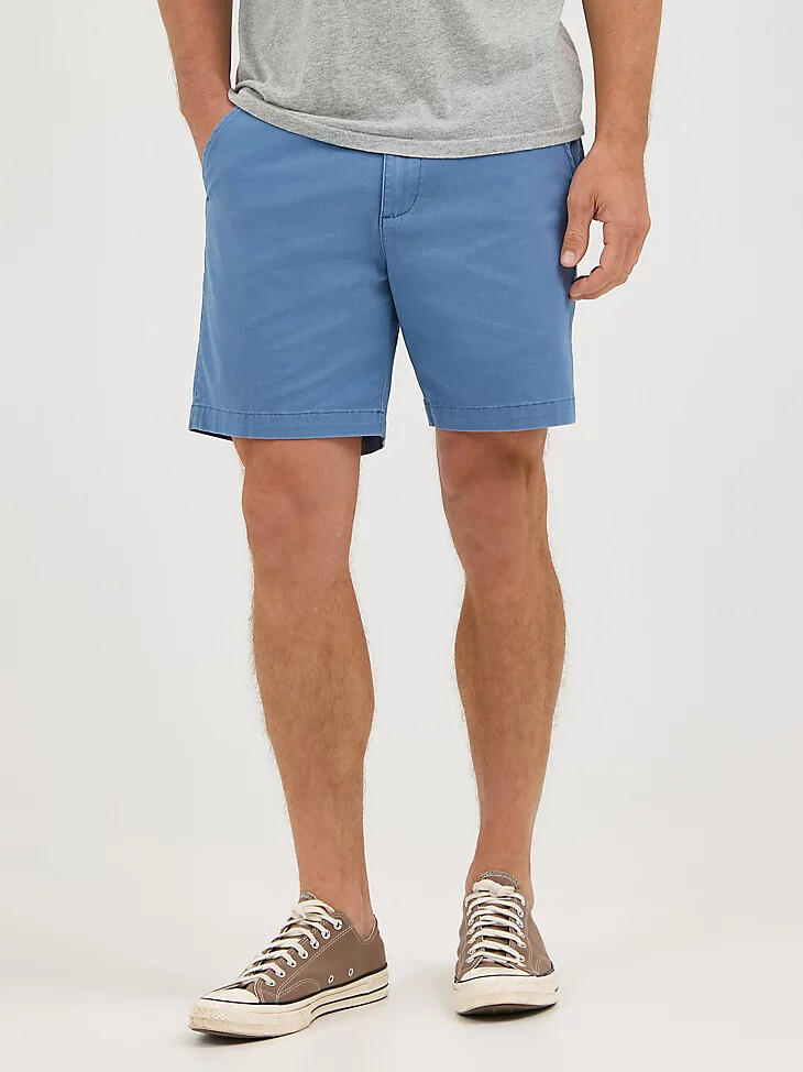 herren-shorts mit flacher vorderseite mondscheinblau