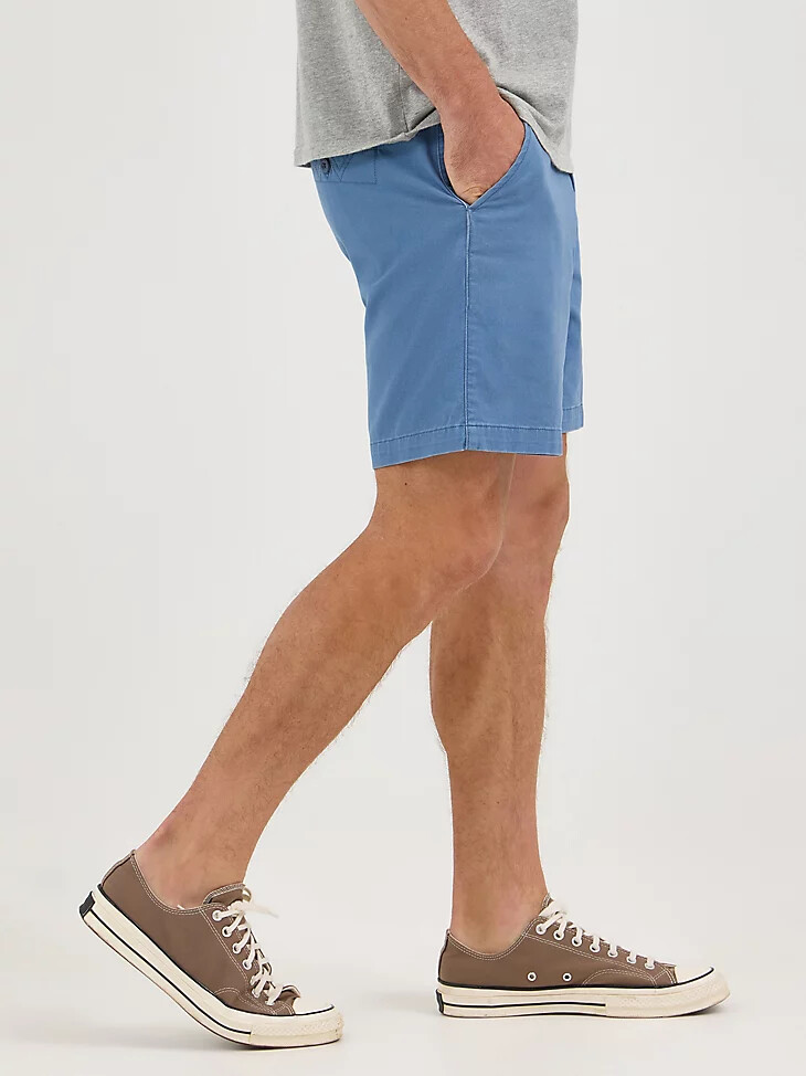 herren-shorts mit flacher vorderseite mondscheinblau