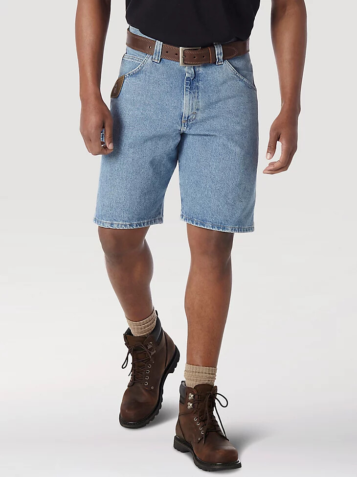 wrangler riggs workwear carpenter short vintage indigo