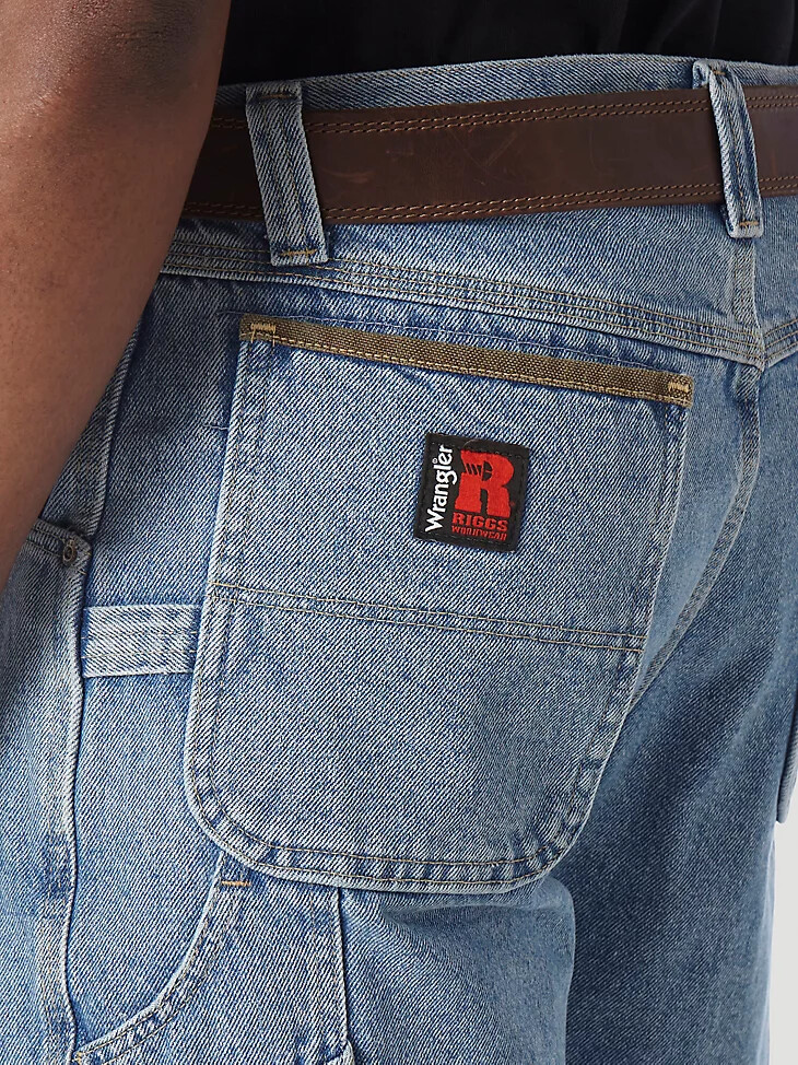wrangler riggs workwear carpenter short vintage indigo