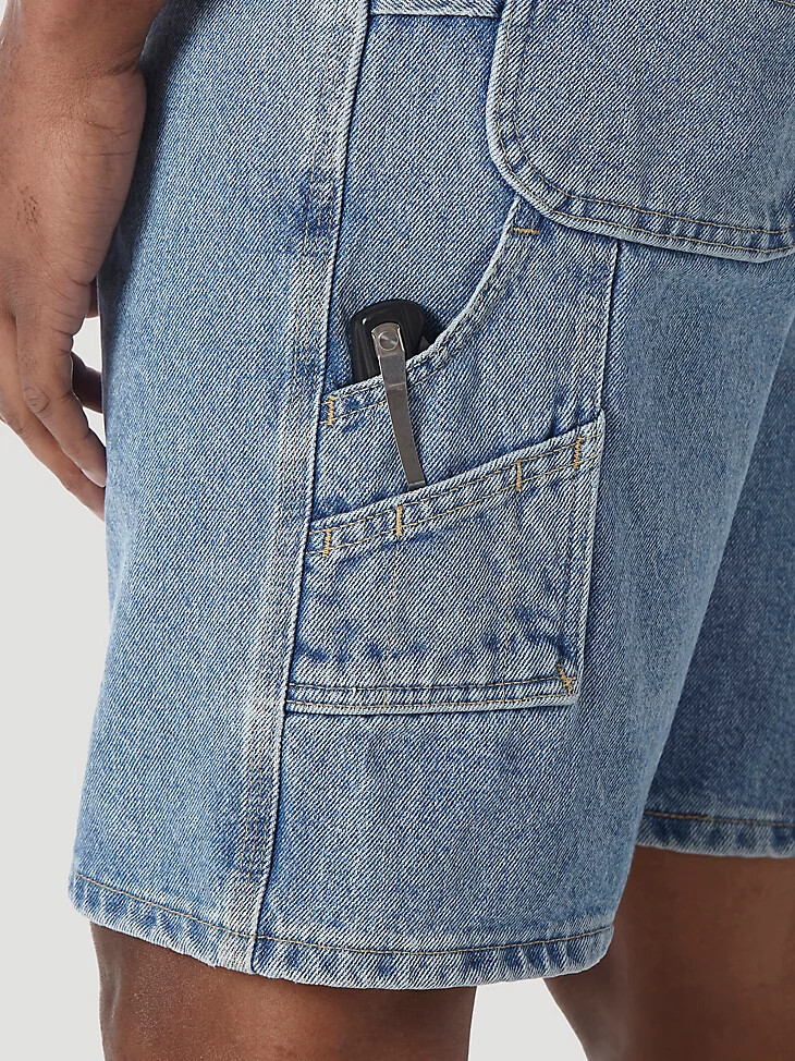 wrangler riggs workwear carpenter short vintage indigo