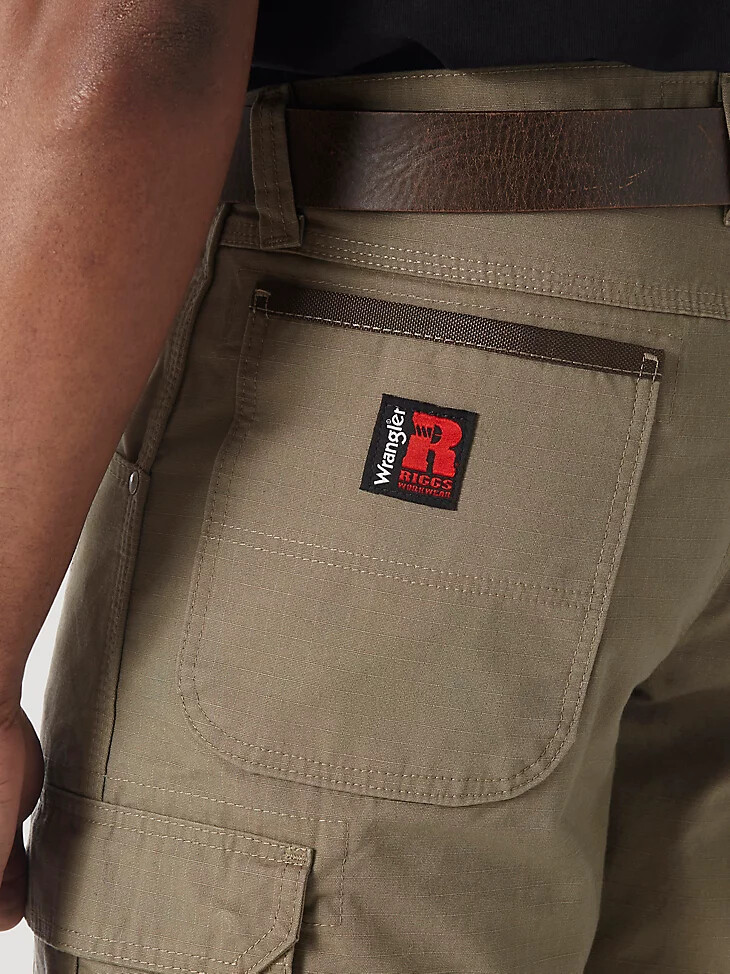 wrangler riggs workwear ripstop ranger cargo short bark