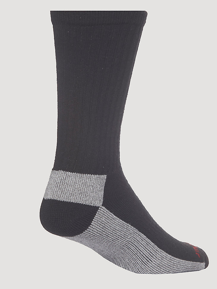 riggs workwear ultra dry crew socken 6er-pack schwarz