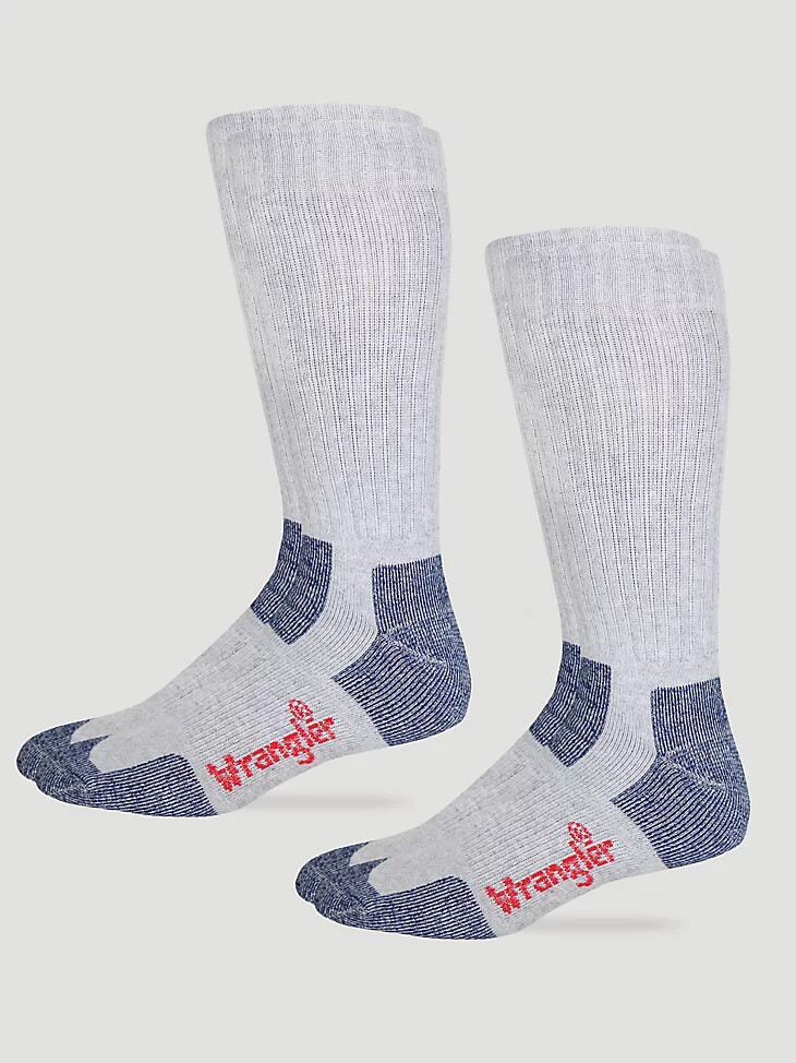 wrangler riggs workwear stahlkappen-stiefelsocken – 2 paar grau