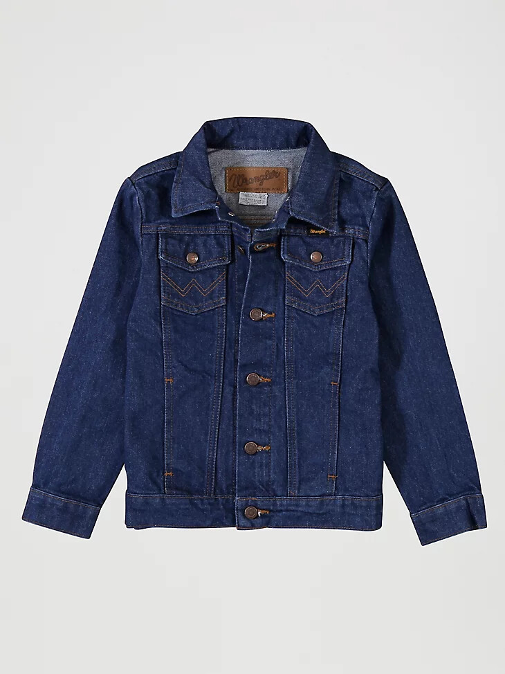 wrangler cowboy cut jeansjacke für jungen ungefüttert vorgewaschen