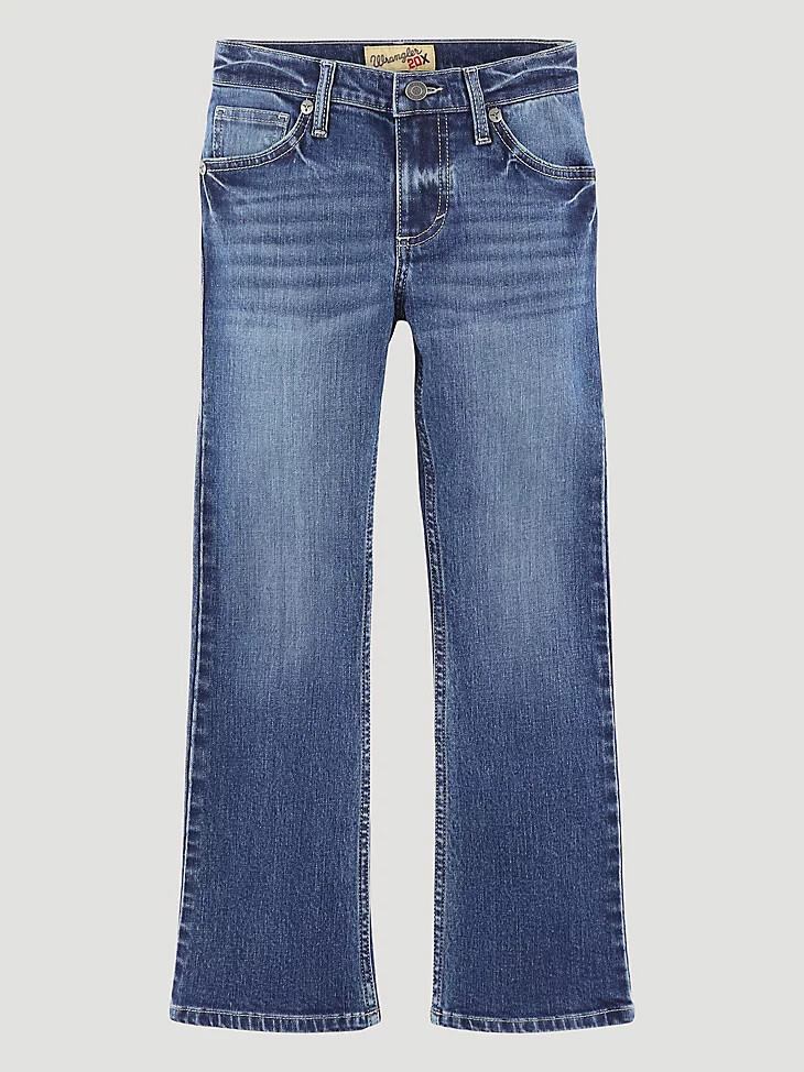 wrangler 20x nr. 42 vintage bootcut slim fit jeans für jungen 4-20 fuchsrot