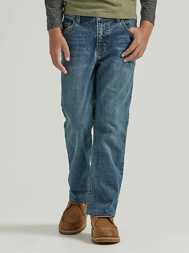 wrangler five star classic stretch bootcut jeans für jungen husky wasteland