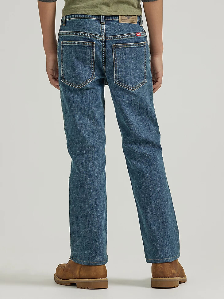 wrangler five star classic stretch bootcut jeans für jungen husky wasteland